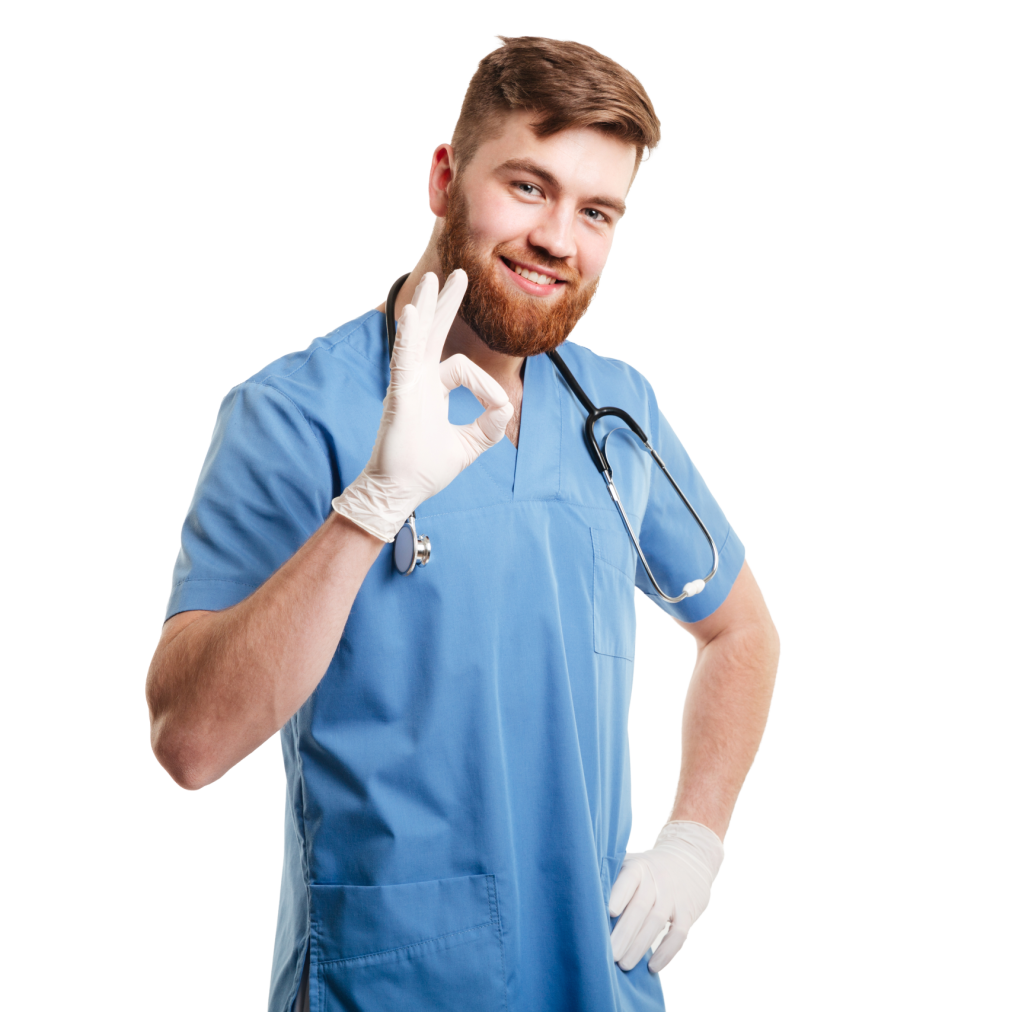 portrait-friendly-happy-male-doctor-showing-ok-gesture